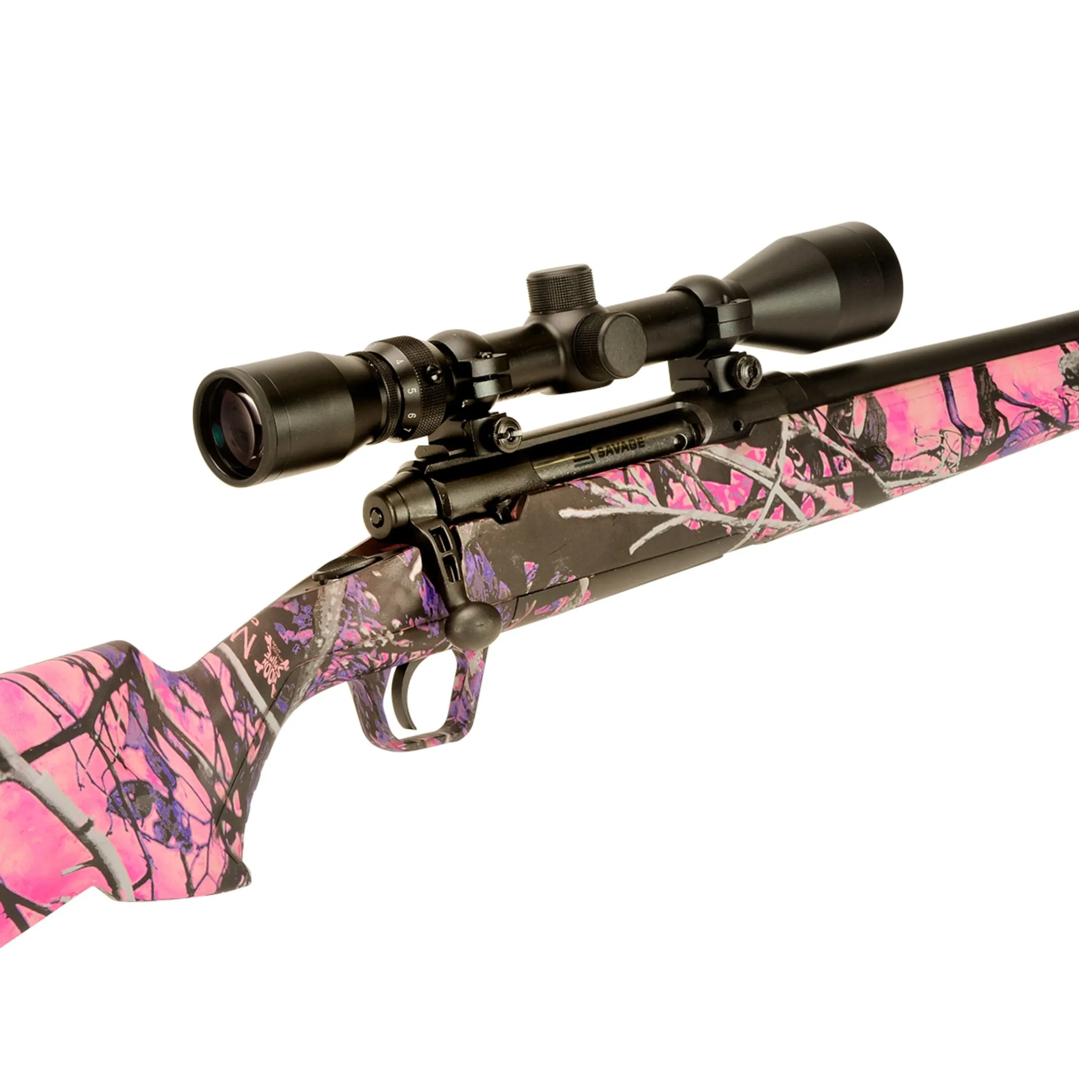 AXIS XP Compact Muddy Girl cal. 7mm-08 REM bolt action rifle with scope