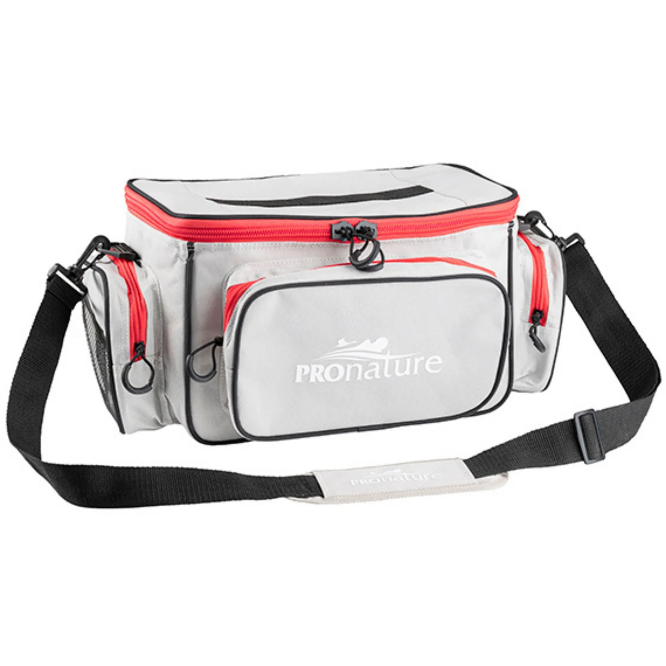 Big format fishing bag with tackle boxes