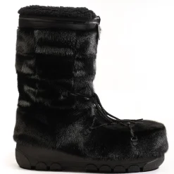 Checked style Seal fur boots - Women's