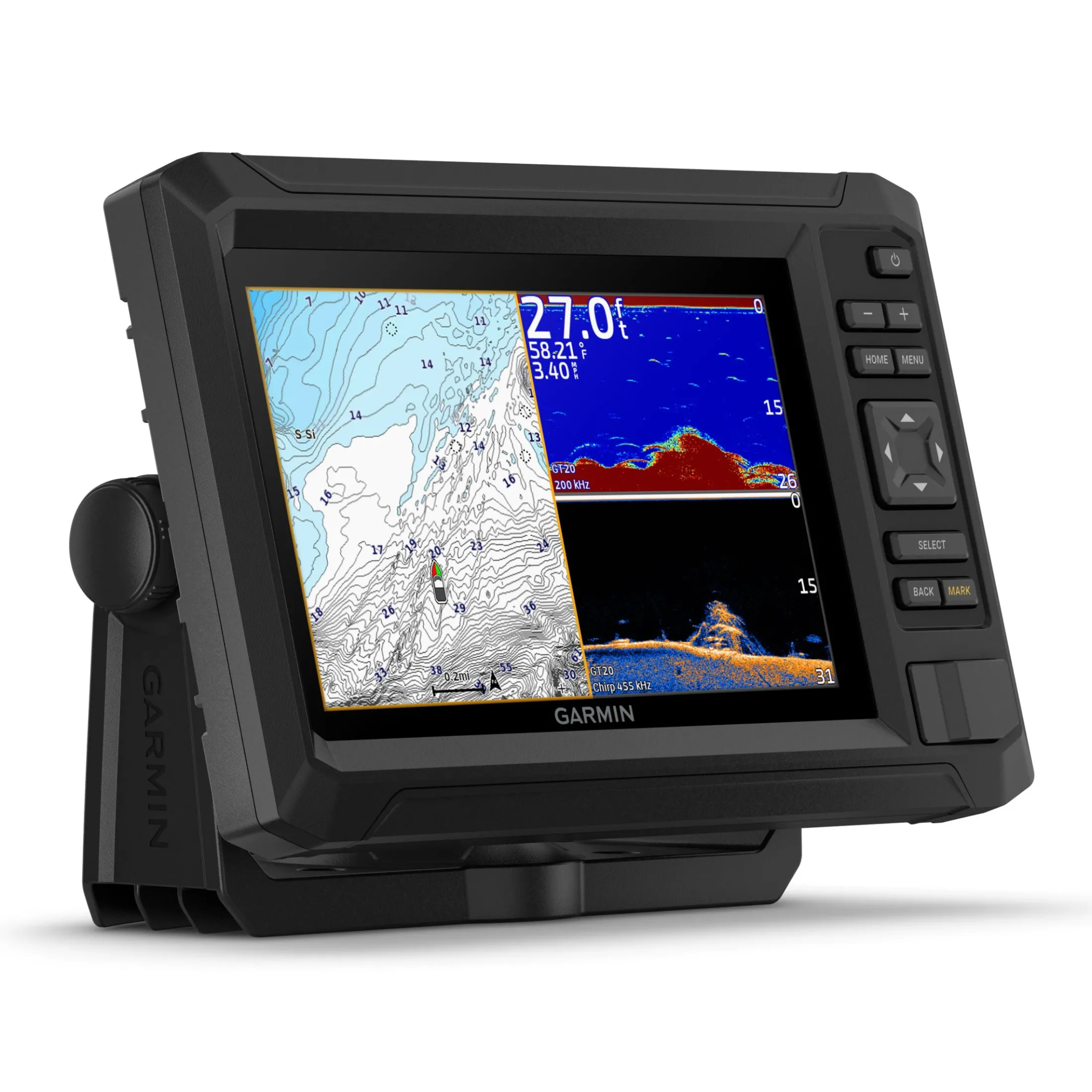 Echomap UHD2 75cv Chartplotter with transducer - 7 in