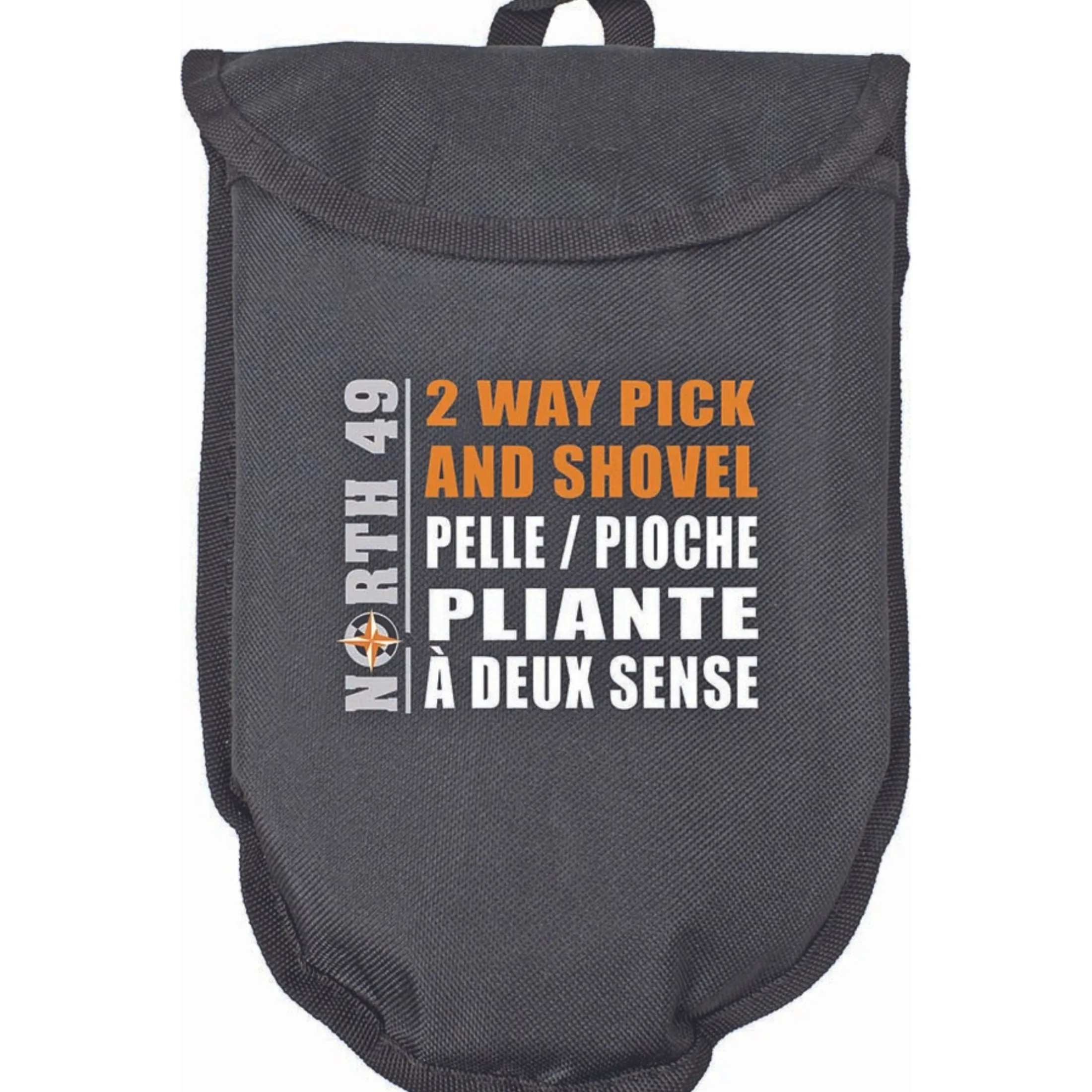 Folding compact shovel with case
