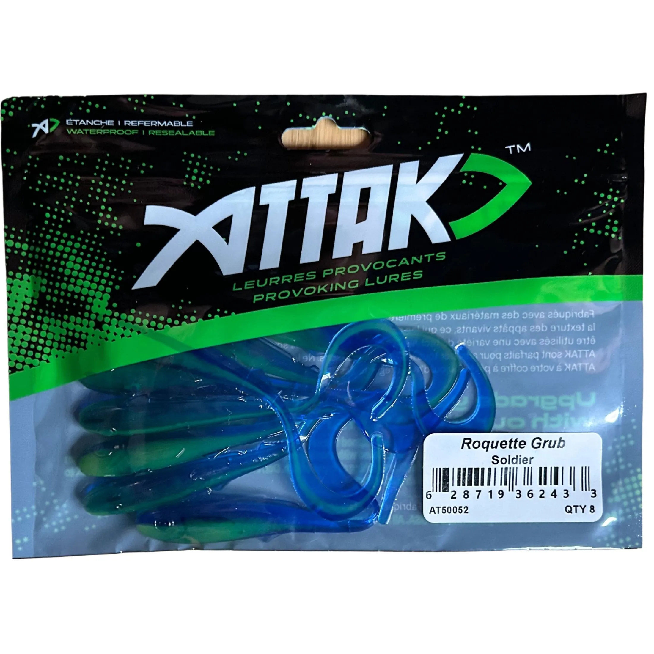 Roquette Grub Soft baits - 8/pkg