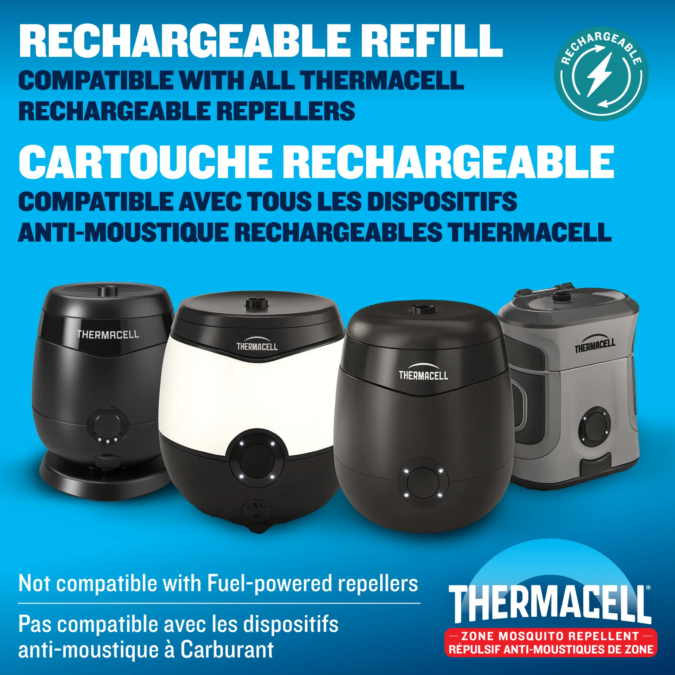 Thermacell E-ZoneGuard Rechargeable Mosquito Repellent Refill 72-Hour Pack