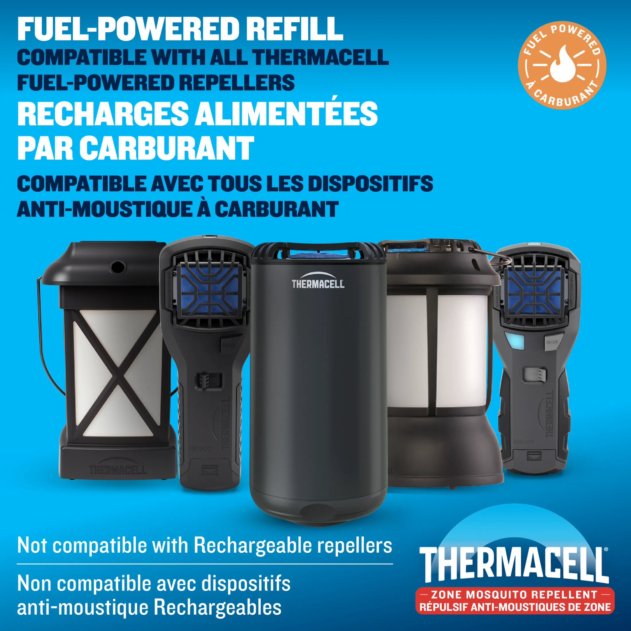 Thermacell Fuel-ZoneGuard Fuel Powered Mosquito Repellent 12-Hr Refill Pack